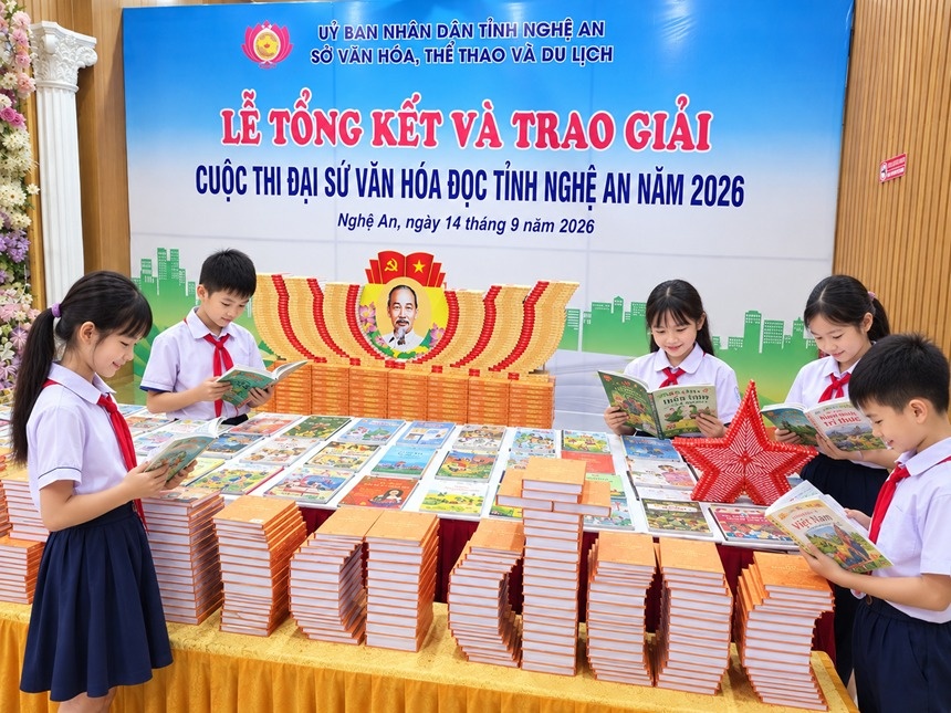 Gần 77.000 bài dự thi 'tranh tài' Đại sứ Văn hóa đọc Nghệ An năm 2026