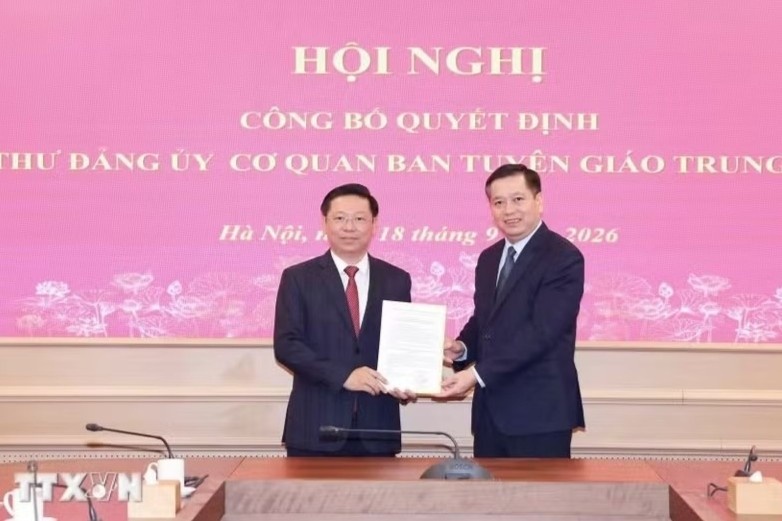 Ông Trần Thanh Lâm giữ chức Bí thư Đảng ủy cơ quan Ban Tuyên giáo Trung ương