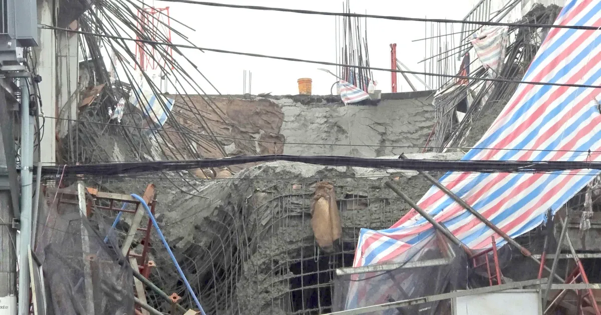 Sập giàn giáo công trình ở Cần Thơ, 3 người bị thương