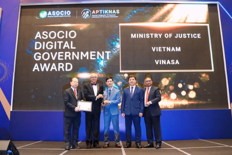 Bộ Tư pháp được vinh danh tại Giải thưởng Chính phủ số ASOCIO 2026