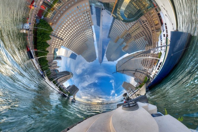 Một cái nhìn toàn cảnh về Bắc Cove Marina gần Trung tâm Thương mại Thế giới.