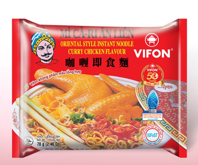 Vào những năm cuối thập kỷ 90 của thế kỷ XX, mì cà ri ăn liền hiệu Vifon được xem là sản phẩm có vị đậm đà nhất trên thị trường. Được đóng gói với màu đỏ nổi bật, Vifon cà ri khi đó được xem là loại mì cao cấp, bởi giá một gói mì này thường đắt gấp đôi hoặc gấp 5 lần so với các sản phẩm khác cùng loại.