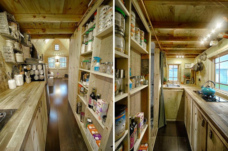 Diện tích khiêm tốn của ngôi nhà khiến chủ nhân chủ có thể giữ lại những vận dụng thực sự cần thiết với cách sắp xếp hợp lý tạo cảm giác vui mắt.