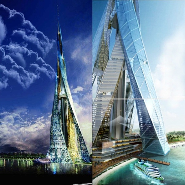Dubai City Tower (còn được biết đến với tên Dubai Vertical City) là một trong hàng trăm công trình chọc trời được thiết kế vào năm 2008 ở Dubai. Với chiều cao ước tính khoảng 2,4km, tòa nhà 400 tầng này được lắp đặt một hệ thống thang máy với tốc độ khoảng 200km/h. Dubai City Tower dự kiến ​​tiêu thụ 37.000 MWh điện mỗi năm, với mức sử dụng cao điểm có thể lên đến 15 MW, lấy nguồn từ năng lượng mặt trời và sức gió.