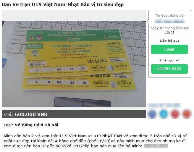 Hon nua trieu dong mot chiec ve xem U19 thi dau hinh anh