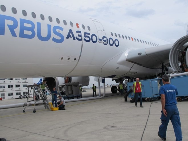 Một góc công trường sản xuất máy bay.