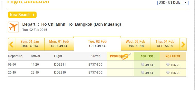 Giá vé bay dịp Tết từ TP HCM tới các điểm đến trong khu vực hiện khá rẻ.