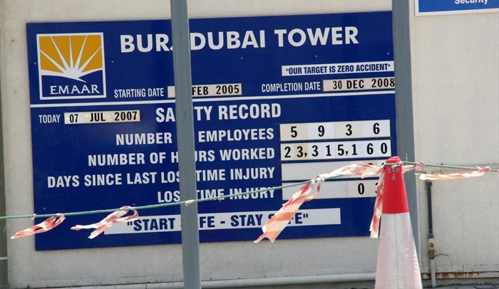 Theo kế hoạch, Burj Khalifa sẽ được hoàn thành vào tháng 12/2008, nhưng phải tới hơn 1 năm sau, tòa nhà mới chính thức khánh thành. Ảnh: Burj Khalifa.