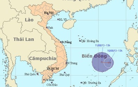 Lai xuat hien ap thap nhiet doi tren bien Dong hinh anh