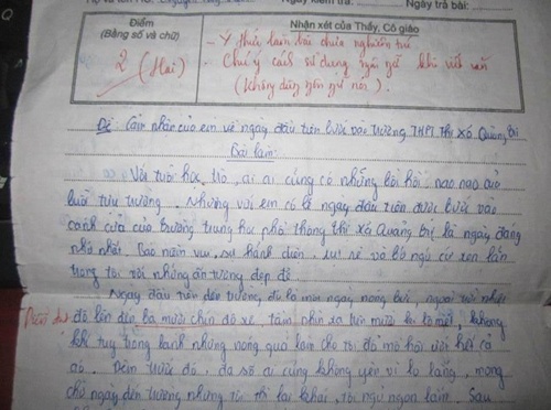 Bai van ta ngay dau den truong 'doc la' nhan 2 diem hinh anh
