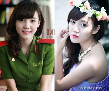 Hot girl Canh sat hoa thanh thien than vai tran hinh anh
