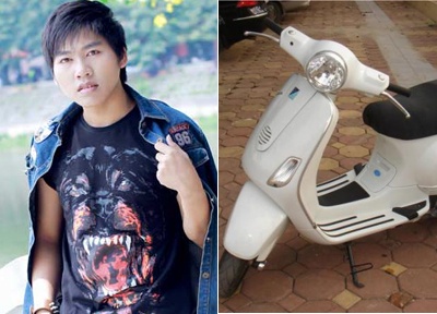 Son Paris bi lua mat xe Vespa LX hinh anh