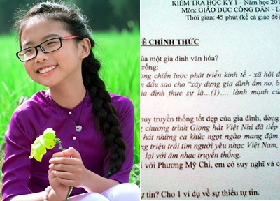 Phuong My Chi vao de thi Giao duc cong dan hinh anh