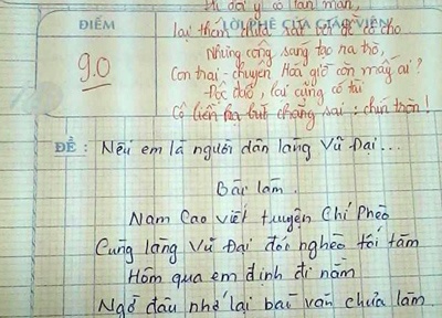 Bai kiem tra di dom dat 9 diem ve Chi Pheo, Thi No hinh anh