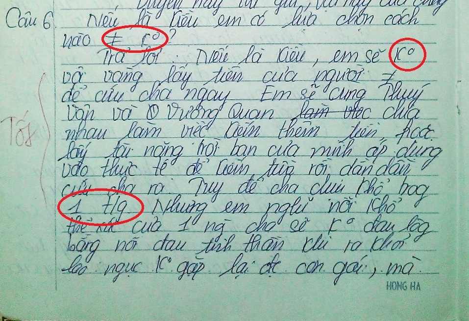Bai Van nhieu loi chinh ta, sao van cham diem 9? hinh anh