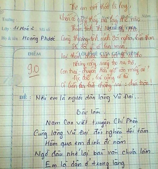 Nhung bai van ngoai suc tuong tuong cua hoc sinh cap ba hinh anh