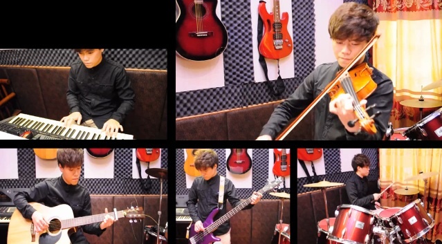 Thay giao 9X cover 'Minh yeu nhau di' bang 5 loai nhac cu hinh anh