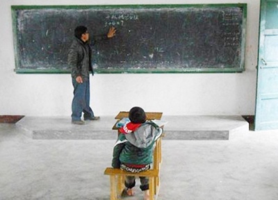 Nhung lop hoc dac biet chi co mot thay, mot tro hinh anh