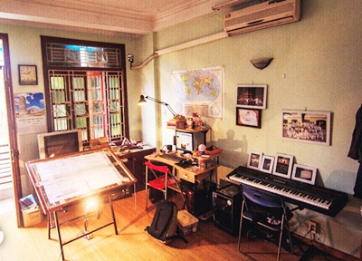 Khong gian nghe si trong goc hoc tap cua sinh vien Kien truc hinh anh