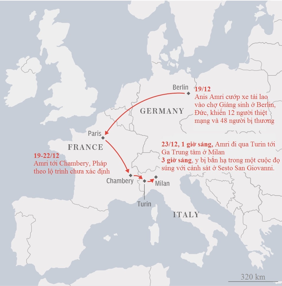 Kẽ hở chết người của EU: Kẻ khủng bố Berlin 'lượn' châu Âu như đi chợ ảnh 2 Ke ho chet nguoi cua EU: Ke khung bo Berlin 'luon' chau Au nhu di cho anh 2