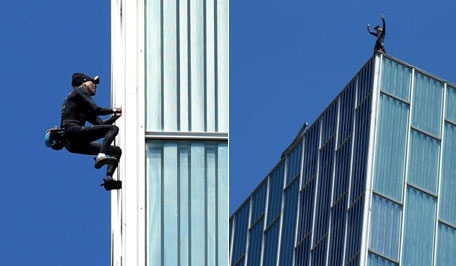 'Nguoi nhen' Phap tay khong chinh phuc toa nha choc troi hinh anh