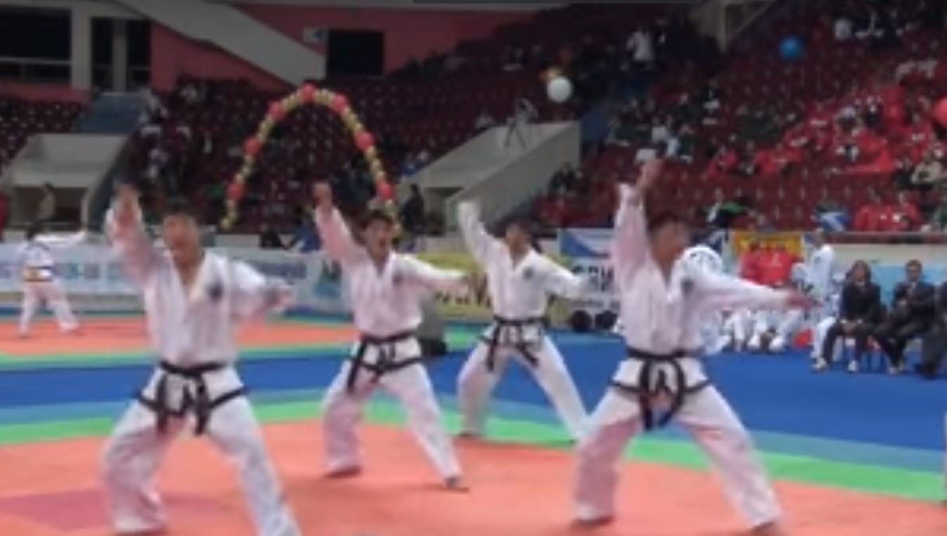 Doi Taekwondo Trieu Tien thi dau tai Nga hinh anh