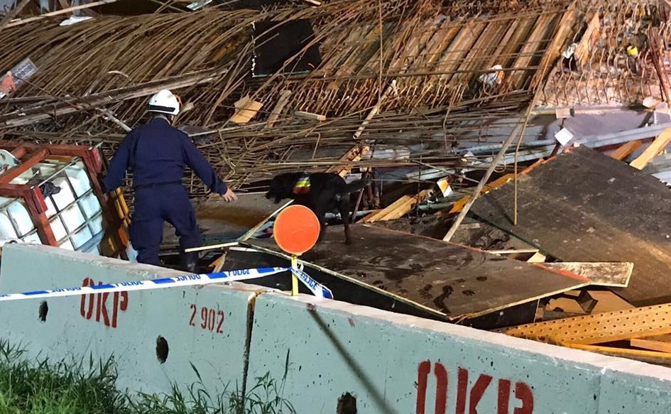 Sap duong cao toc dang xay dung o Singapore, 1 nguoi chet hinh anh