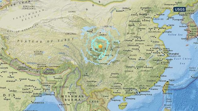 Dong dat 6,3 do Richter o Tan Cuong, Trung Quoc hinh anh
