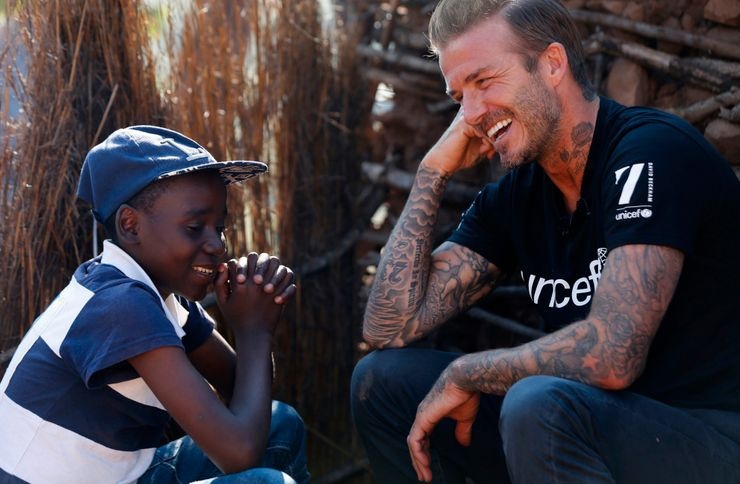 David Beckham lam dai su tiem chung cua UNICEF hinh anh