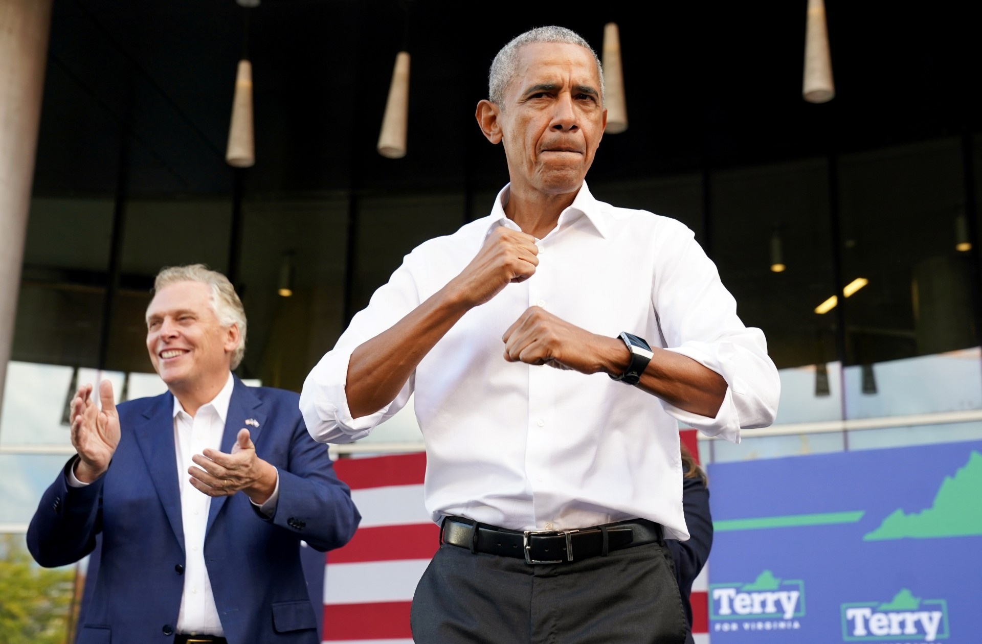 Ong Obama 'xuat tran' o bang Virginia hinh anh