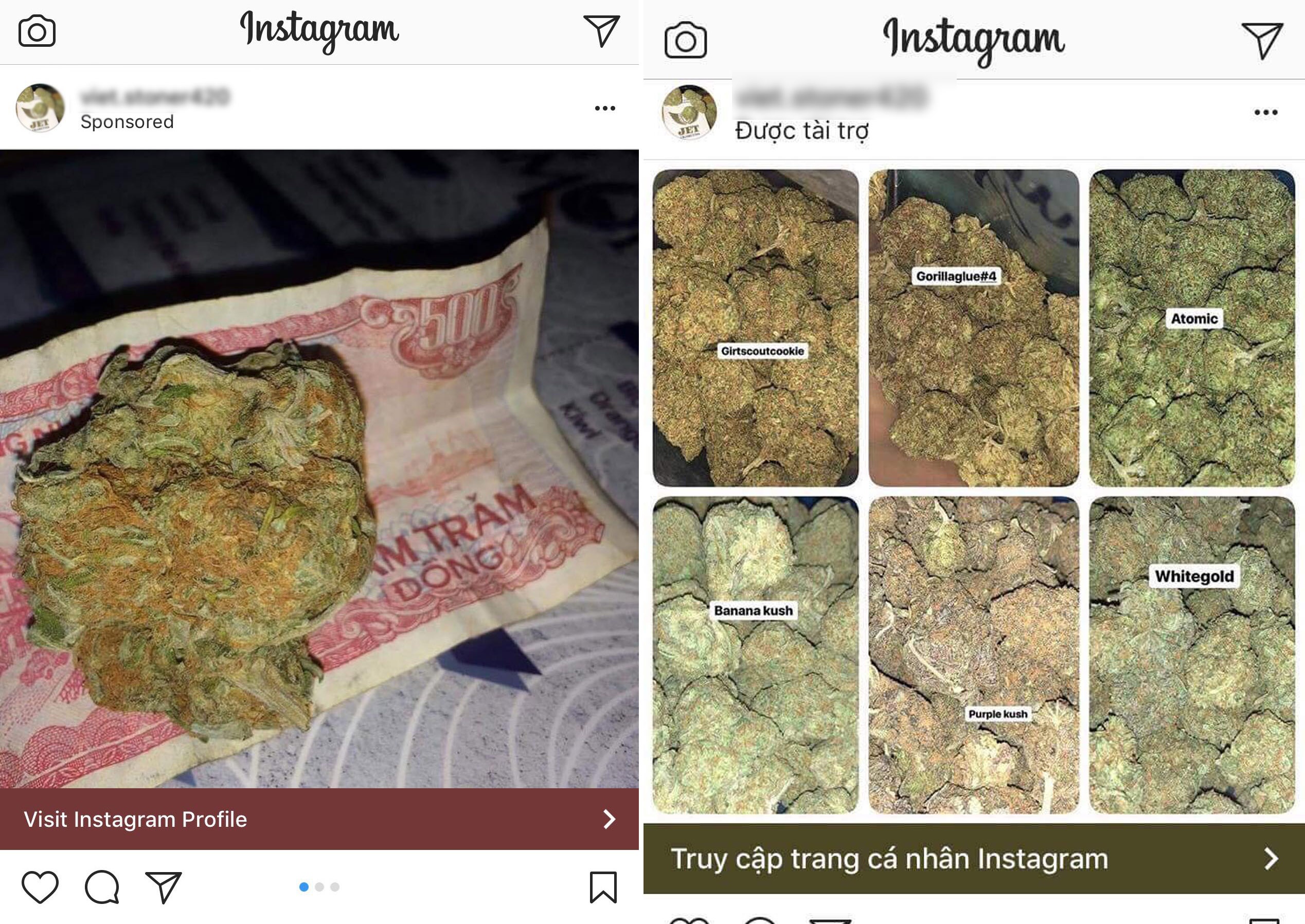 Quang cao can sa, mai dam cong khai tren Instagram hinh anh