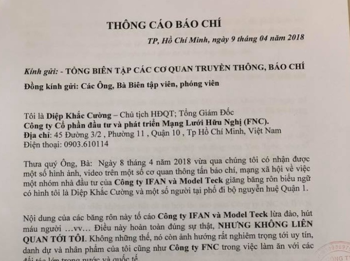 Diep Khac Cuong to chuc hop bao anh 1