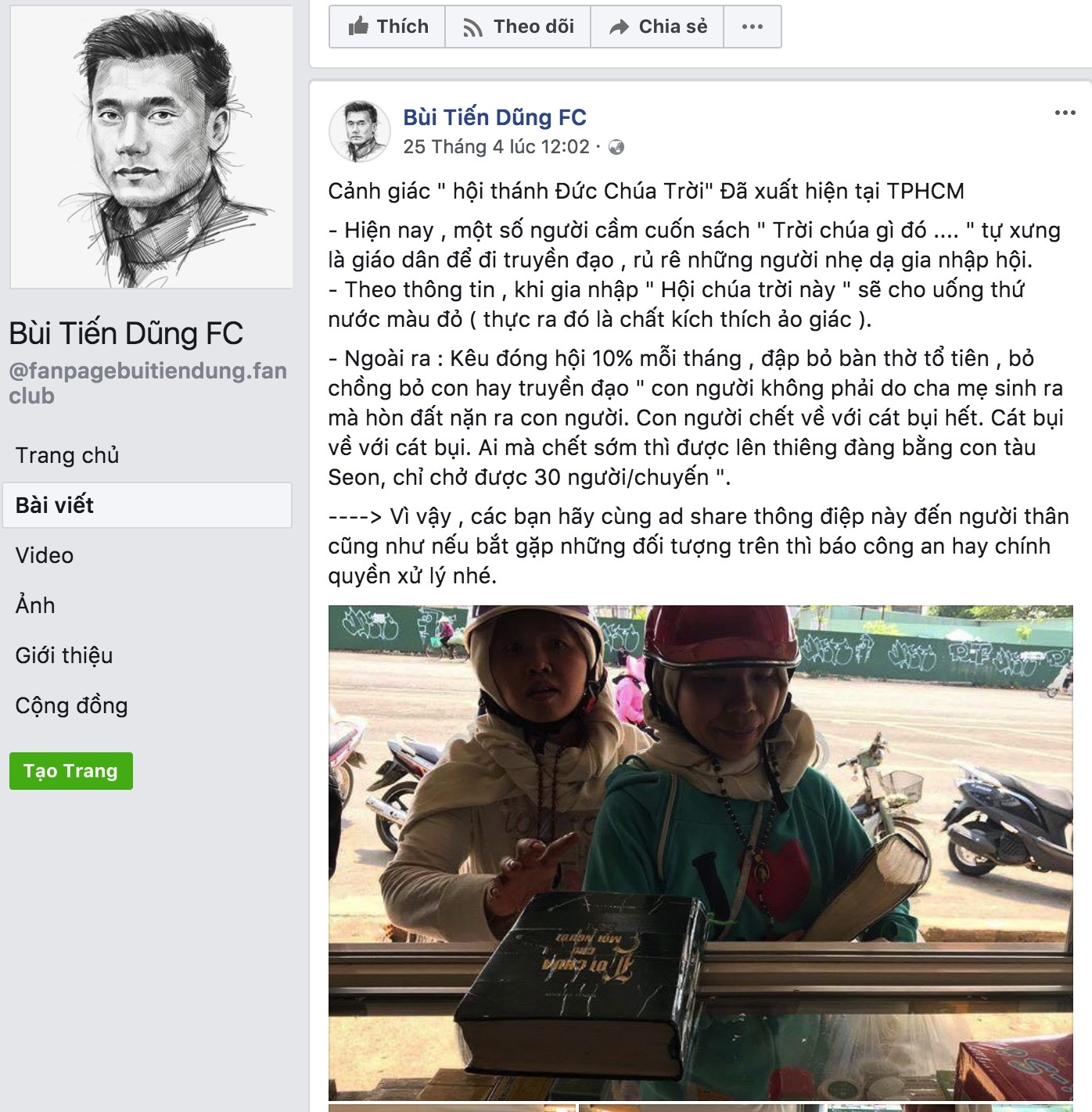 Hai nguoi phu nu hoi thanh duc chua troi anh 1