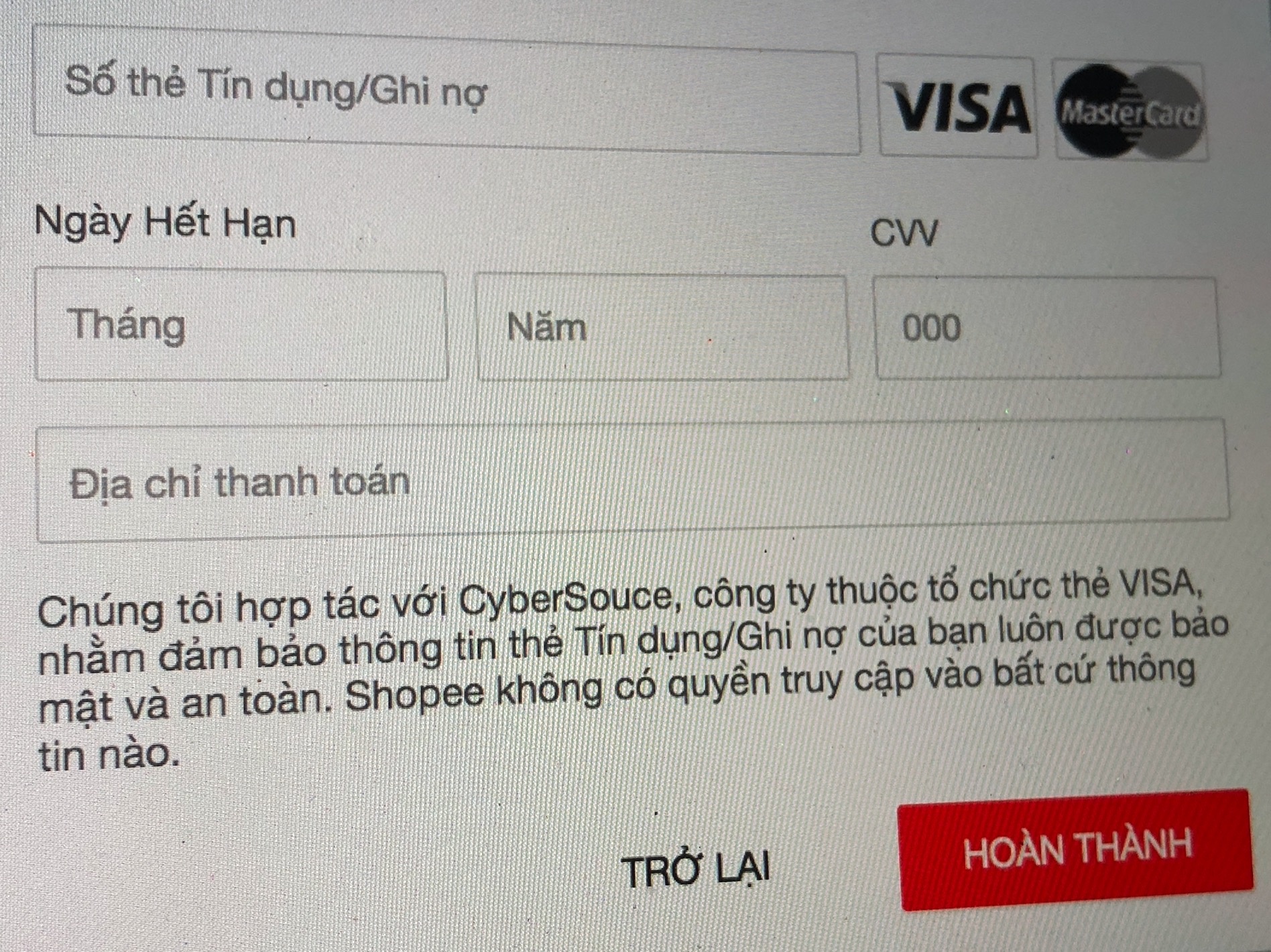 The Visa lien ket Shopee bi mat tien khong ro ly do hinh anh