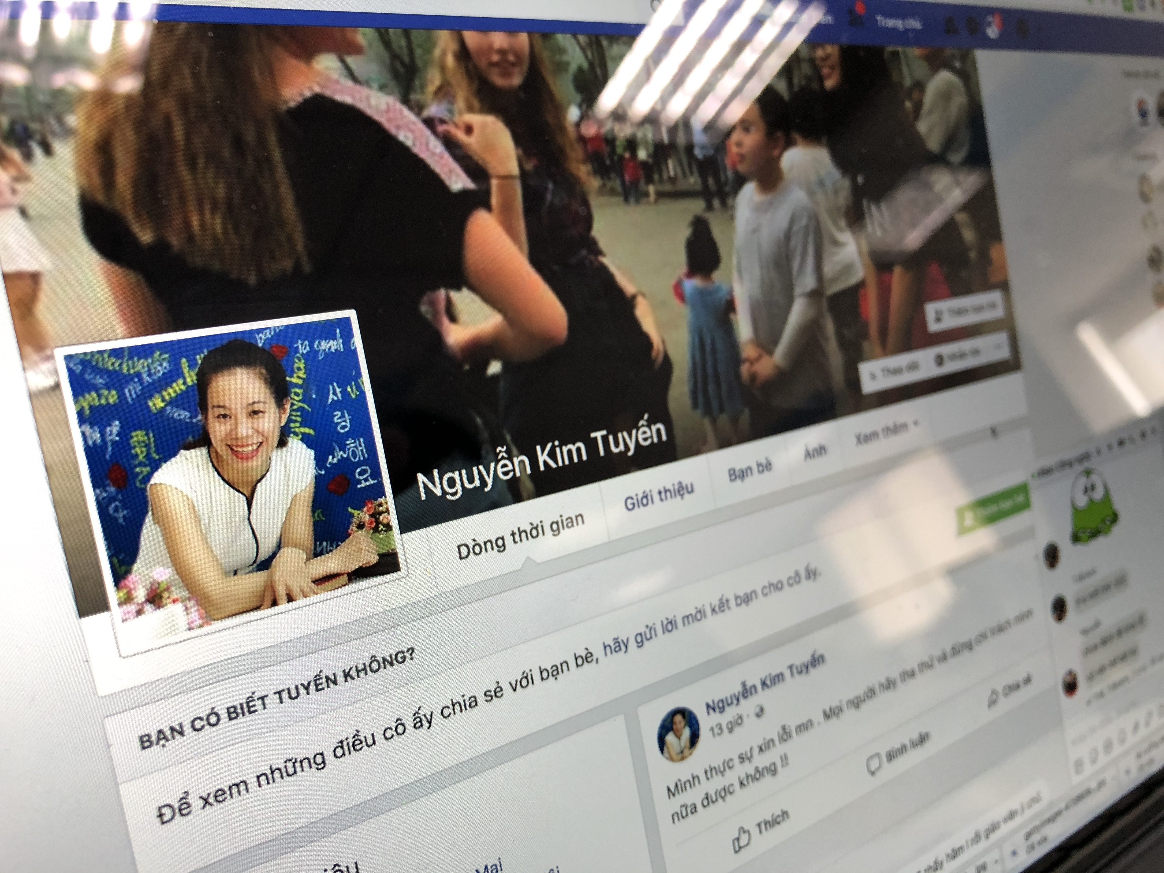 No ro Facebook gia mao co giao goi hoc sinh la 'oc lon' de truc loi hinh anh