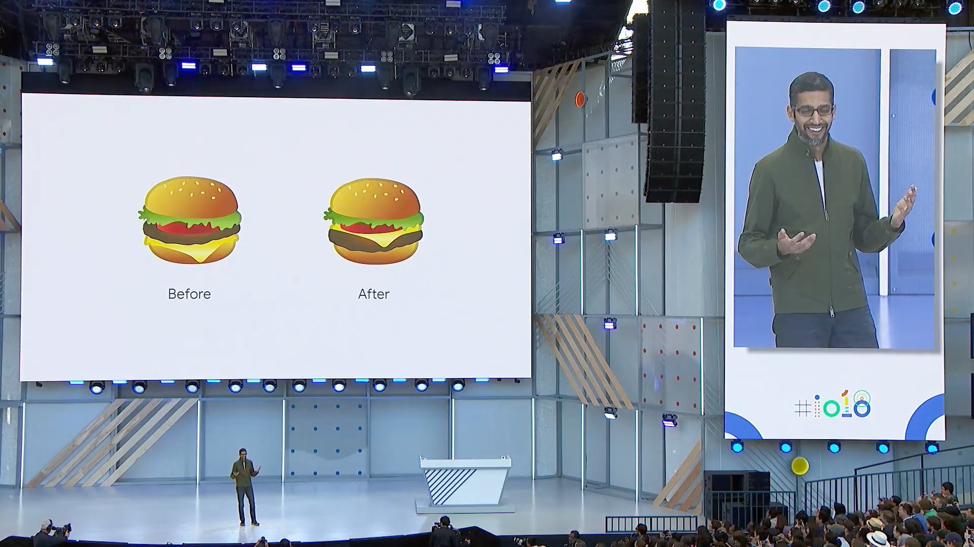 CEO Google xin loi vi thiet ke sai emoji chiec Hamburger hinh anh