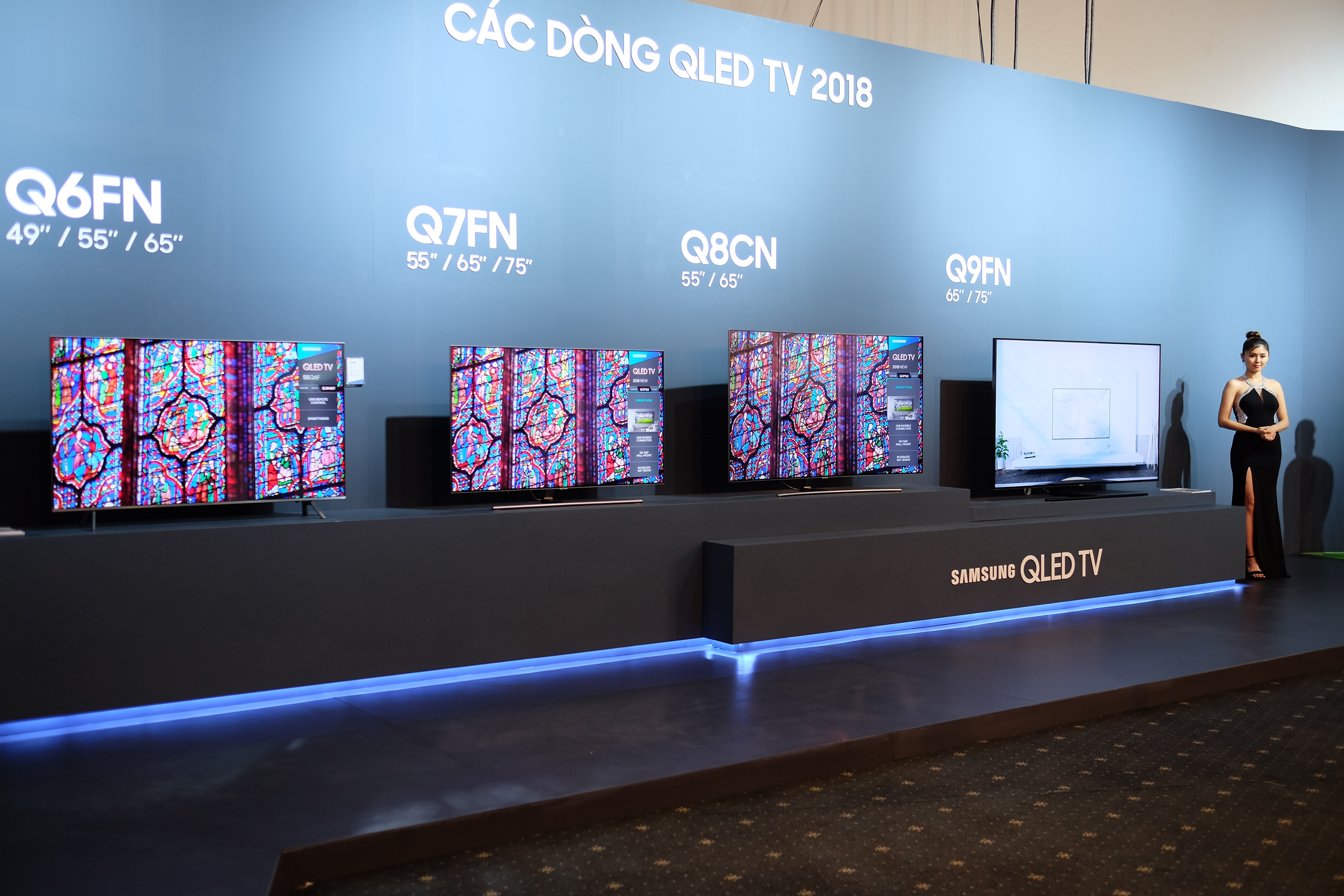 TV QLED Samsung 2018 ra mat anh 1