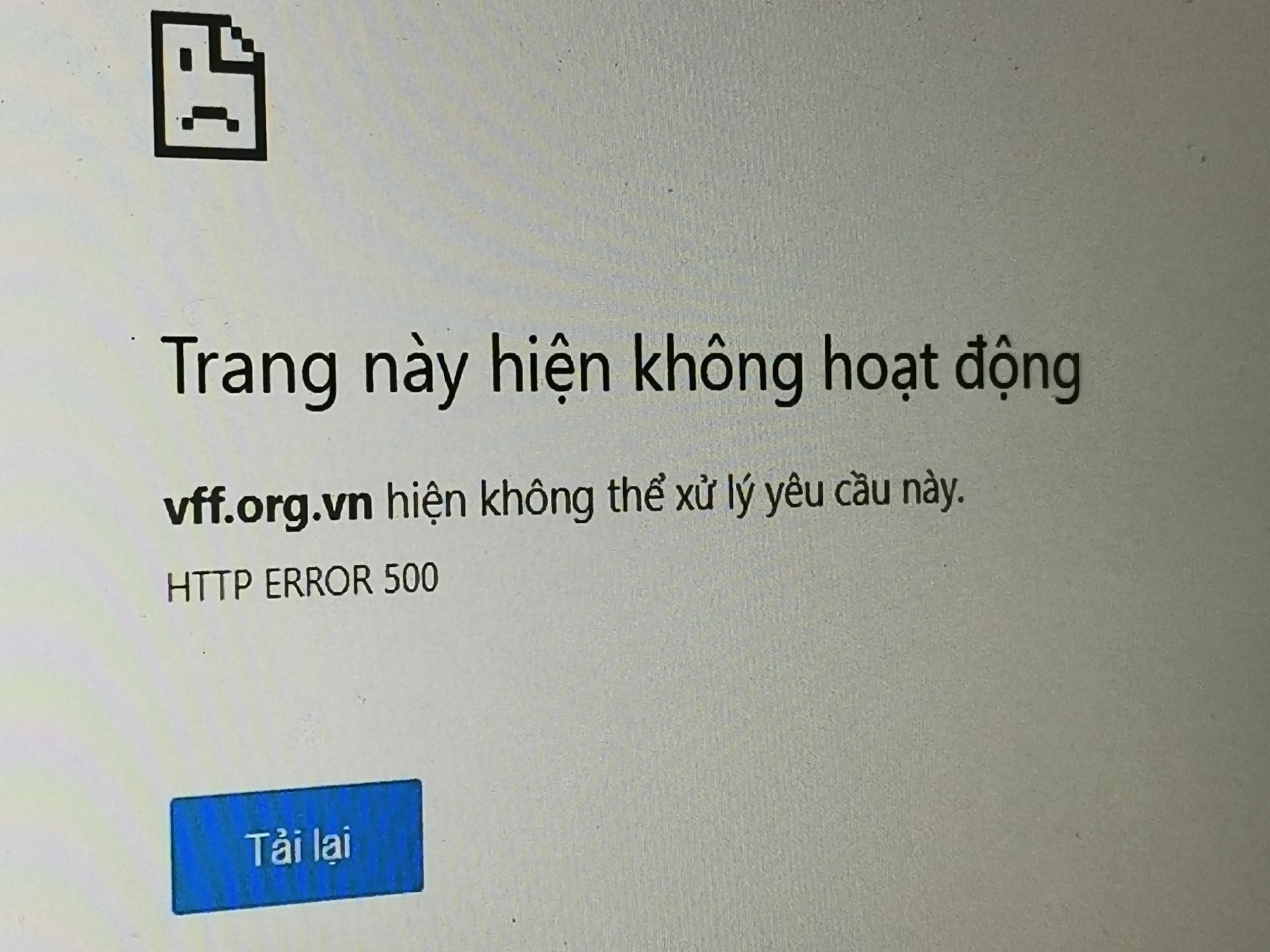 Website cua Lien doan Bong da Viet Nam kho truy cap hinh anh