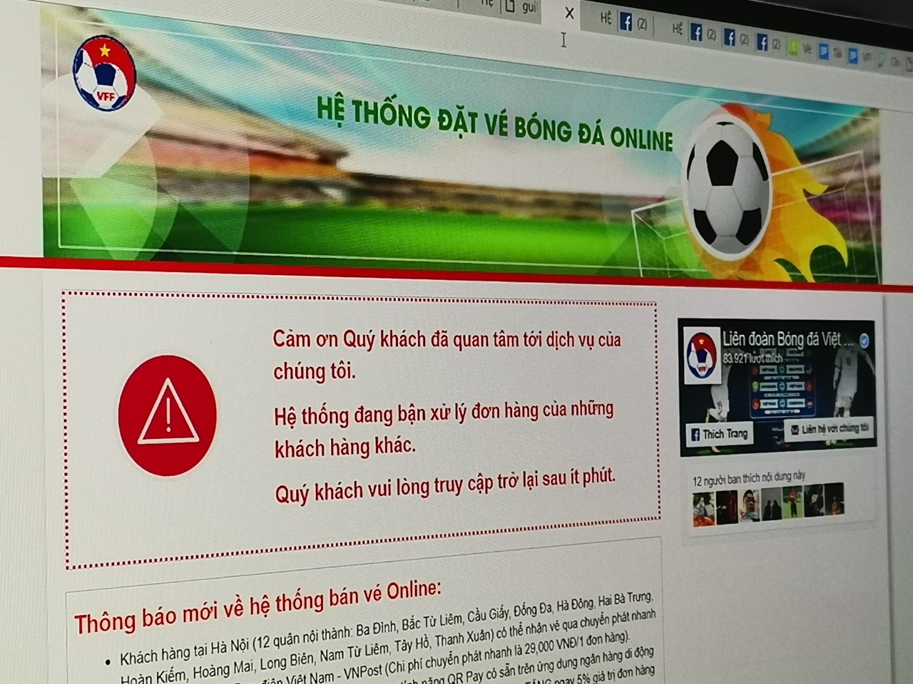 Website ban ve kieu cua VFF gia chua toi 20 trieu dong hinh anh