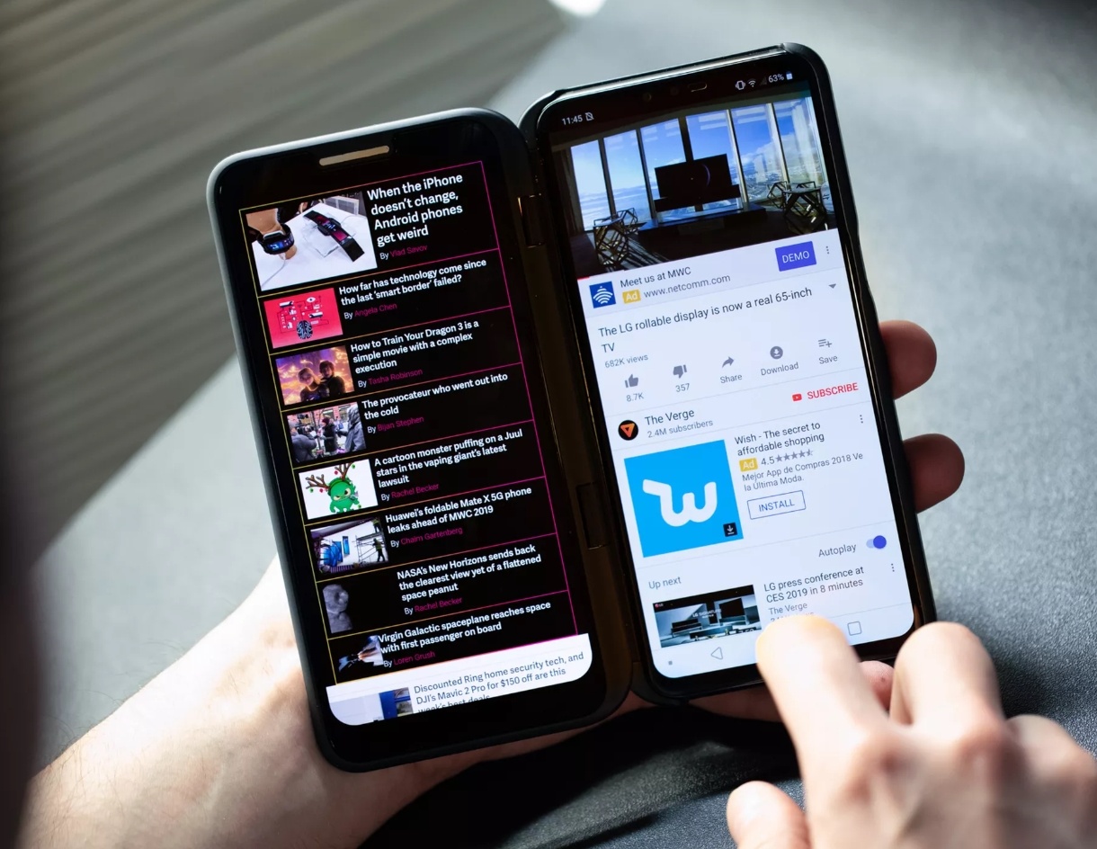 Can canh LG V50 - man hinh kep ban le, co the re hon Galaxy Fold hinh anh