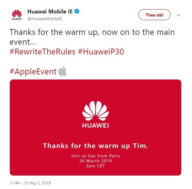 Huawei cảm ơn Apple ảnh 1 Huawei cam on Apple anh 1