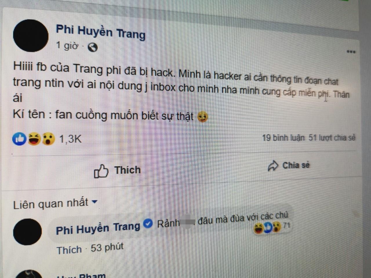 phi huyen trang bi hack Facebook anh 2