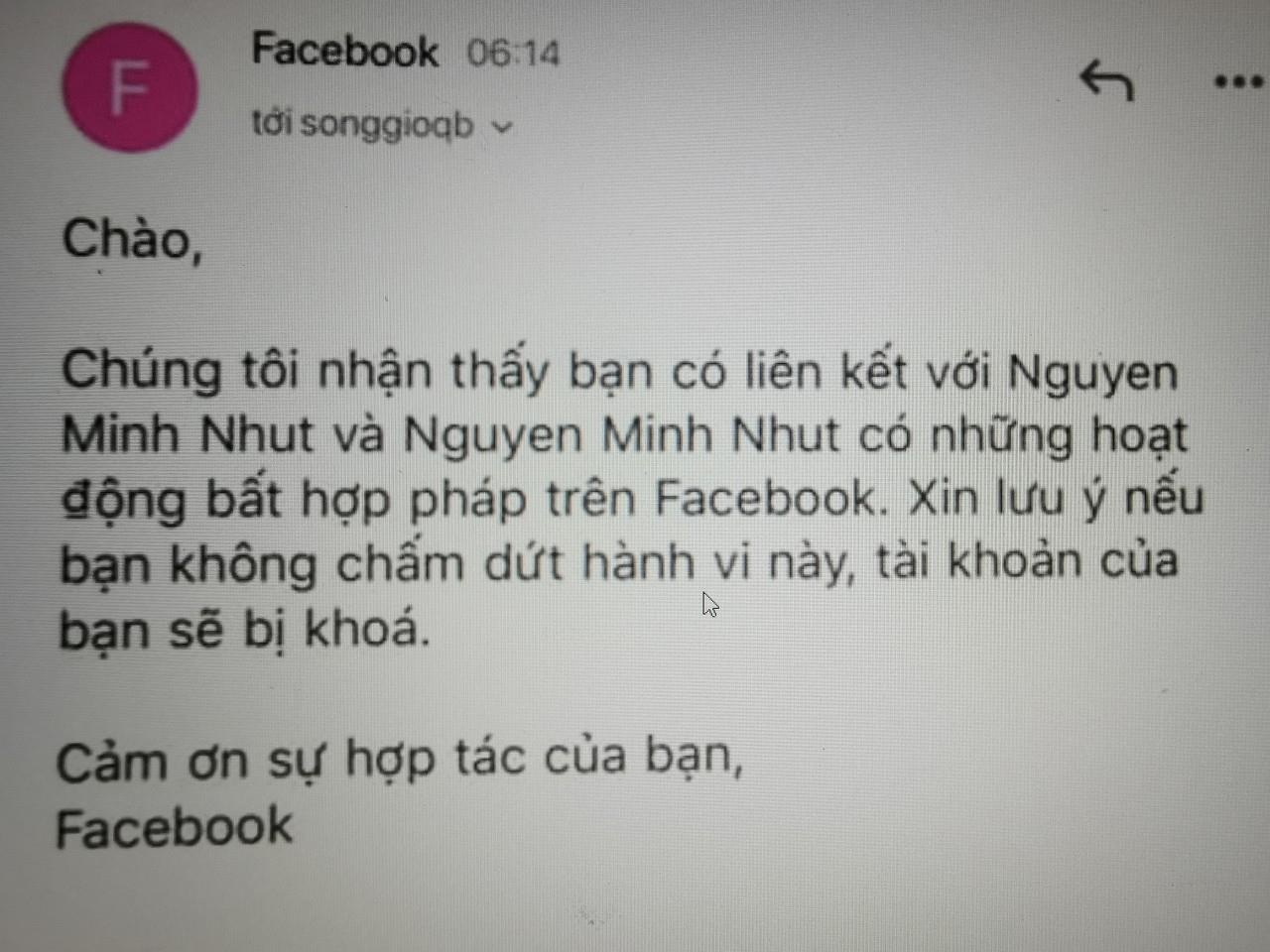 Facebook khóa tài khoản vô cớ ảnh 2 Facebook khoa tai khoan vo co anh 2