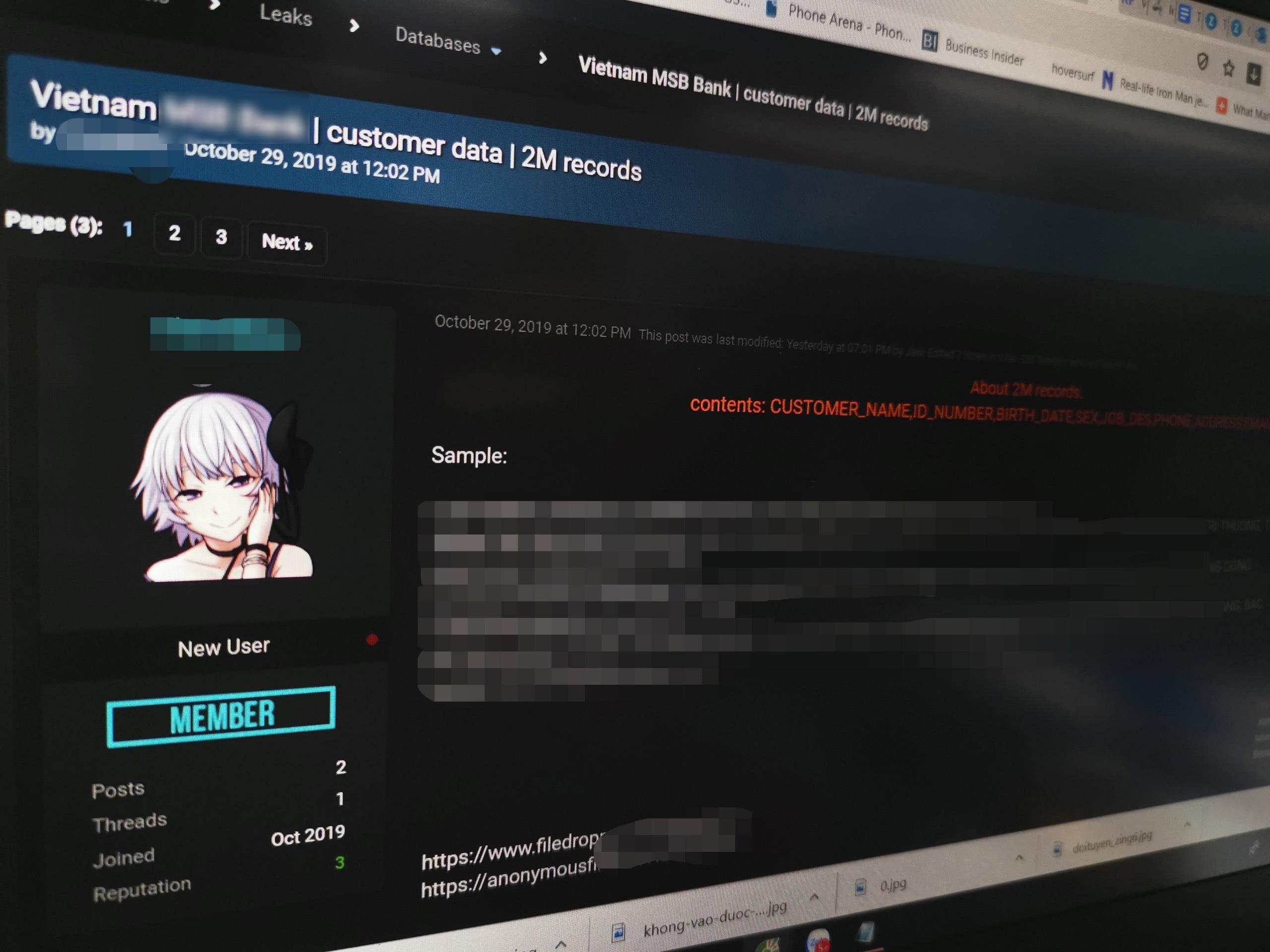 Nghi van thong tin hang trieu tai khoan mot ngan hang bi lo hinh anh