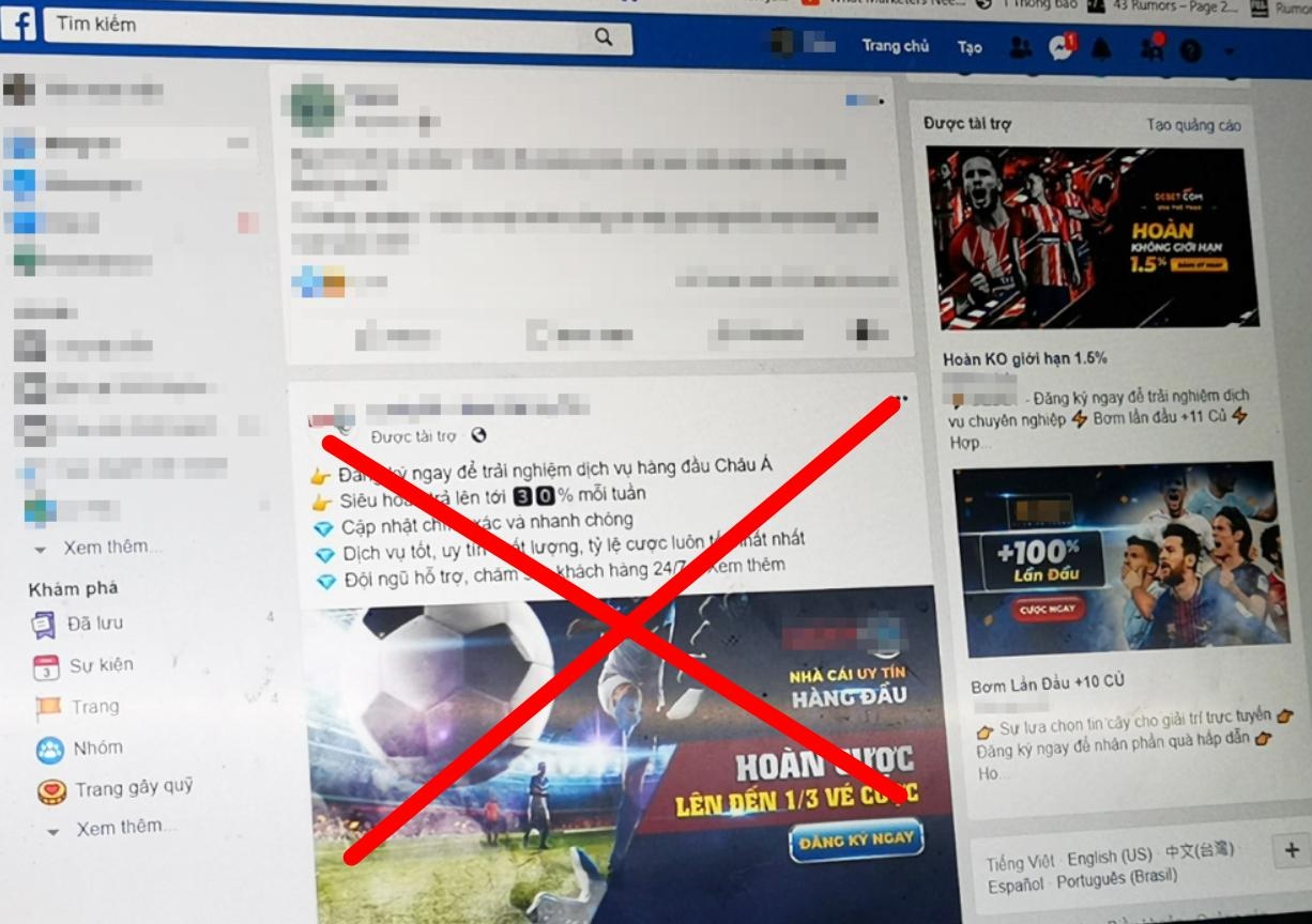 Quang cao ca cuoc tu nha cai Campuchia tran ngap Facebook Viet hinh anh