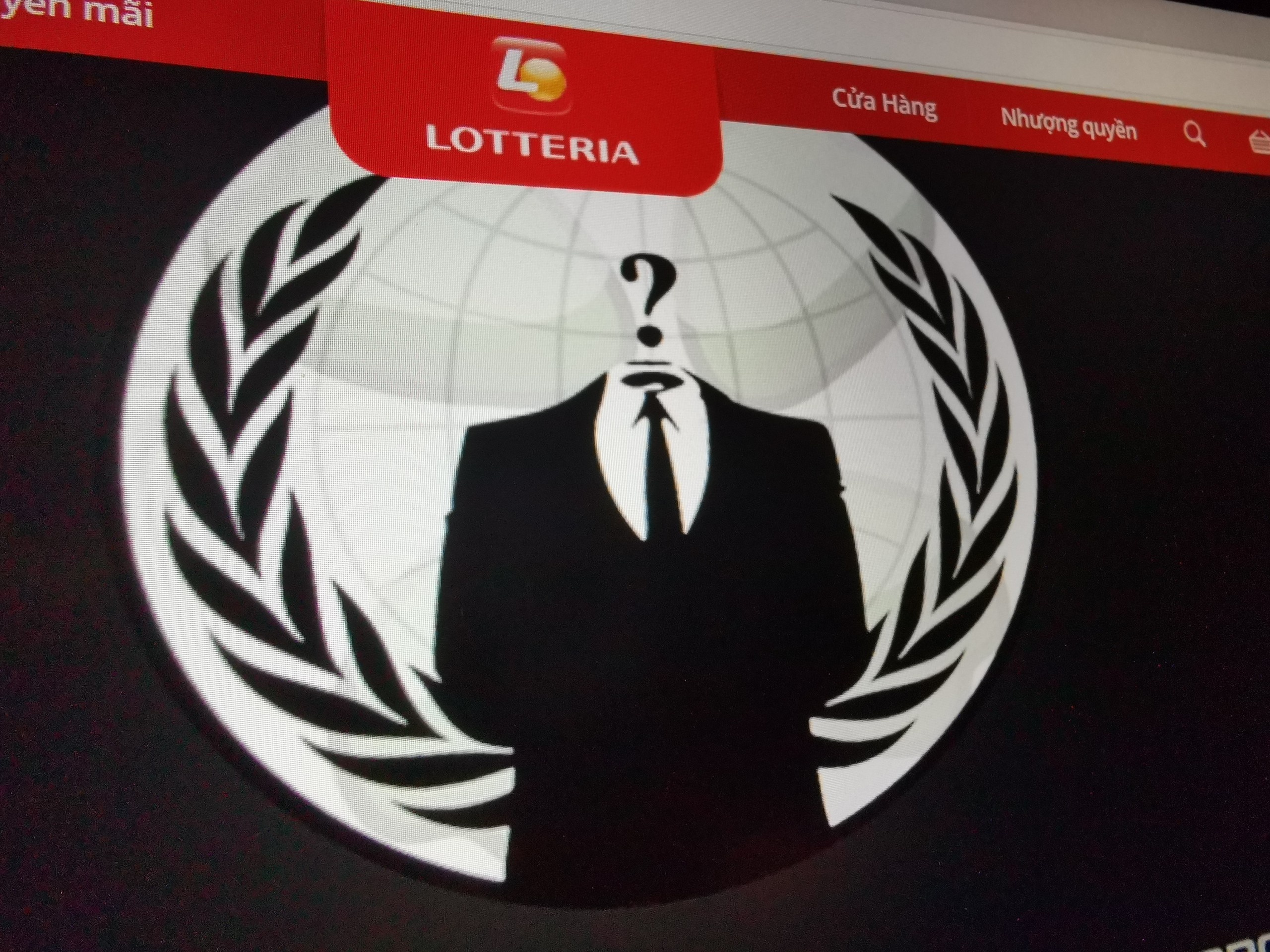 Website Lotteria bi hacker doi giao dien hinh anh