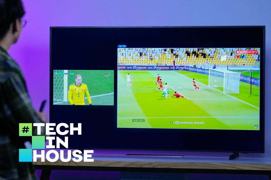 Danh gia The Frame - TV xem bong da 2 man hinh, toi uu cho PlayStation hinh anh