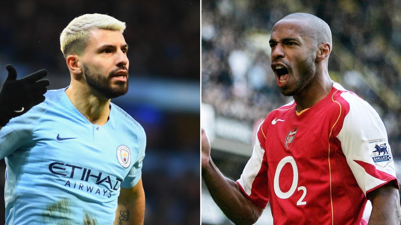 Sergio Aguero san bang thanh tich ghi ban cua Thierry Henry hinh anh