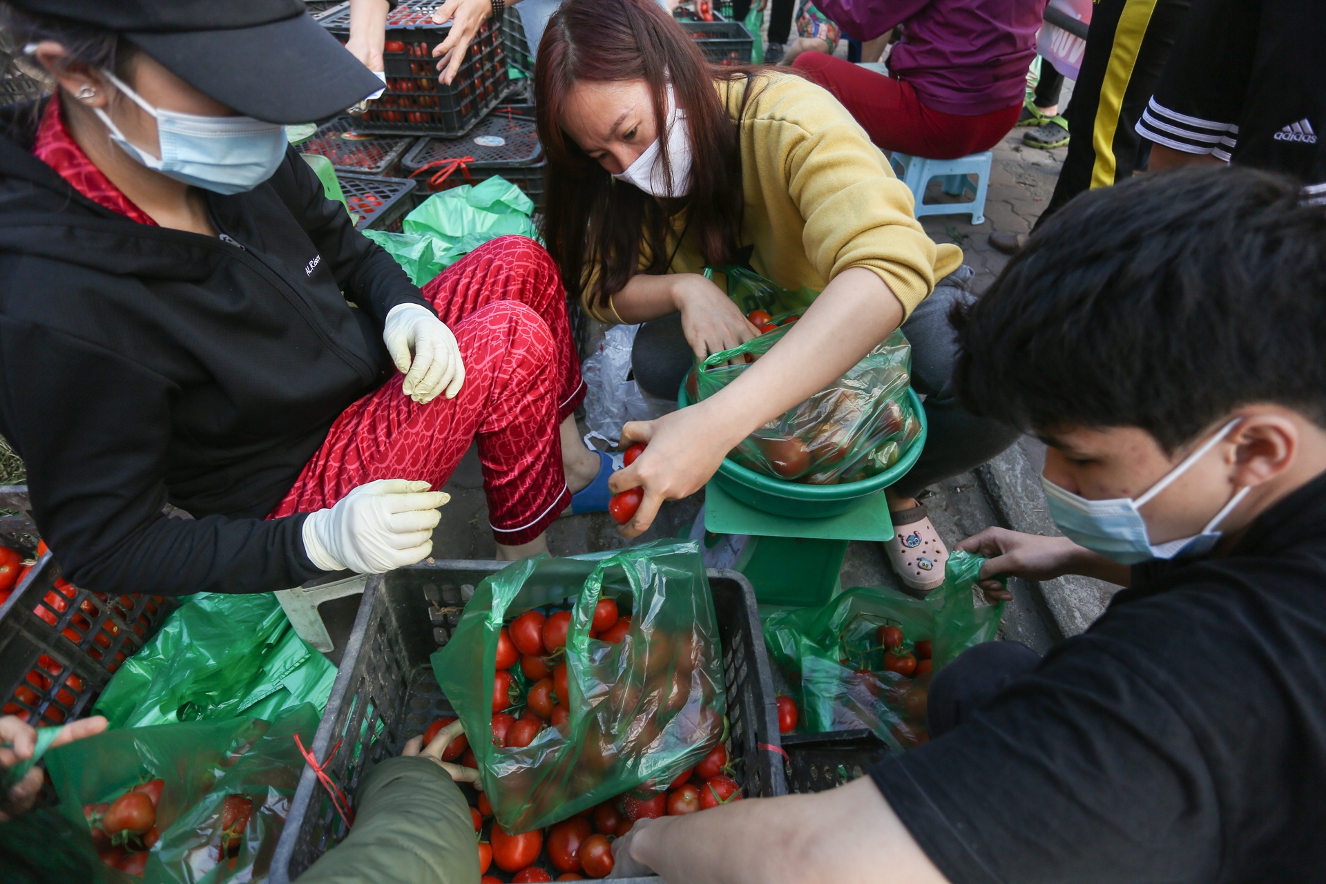 10 tan nong san 'giai cuu' duoc ban het trong 3 tieng o Ha Noi hinh anh