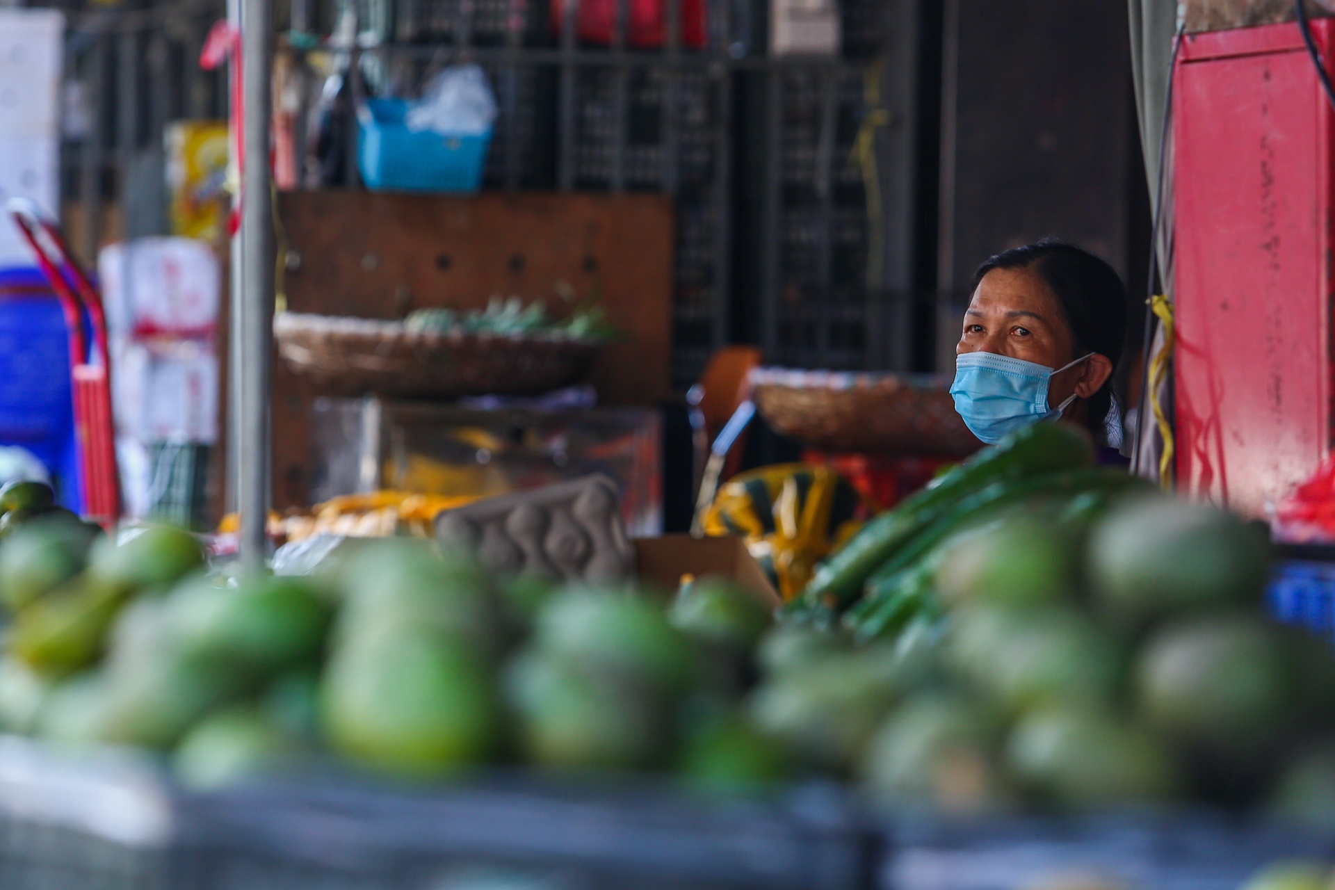 Hang loat cho dau moi o Ha Noi phong toa vi dich Covid-19 anh 6